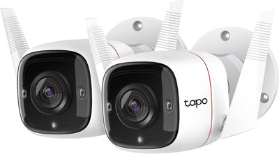 Tp-Link Tapo C310 Outdoor-Überwachungskamera – 2K – Sternenlicht-Nachtsicht-Heimsicherheits-WLAN – Weiß – 2er-Pack