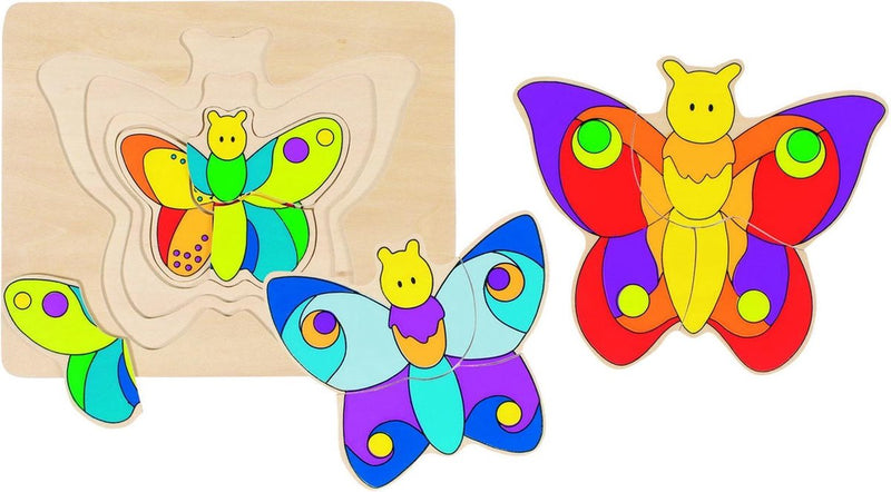Goki Holz 3-Schicht-Puzzle-Schmetterling