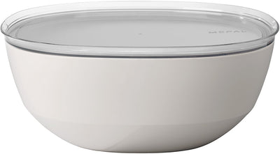 Mepal Servierschüssel mit Deckel Silueta – 5000 ml – Salatschüssel – Nordic White