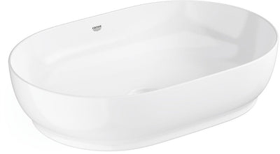 Grohe Essence ovales Waschbecken – 60 cm – ohne Überlauf – glänzende Keramik – Aquaceramic Hyperclean – Weiß