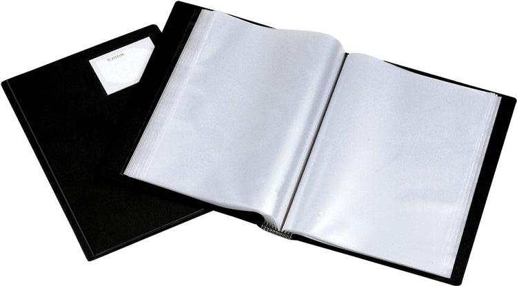 Esselte 54674, Präsentationsmappe, A4, Kunststoff, Polypropylen (PP), Polyvinylchlorid (PVC), schwarz, 24 Fächer, 240 mm