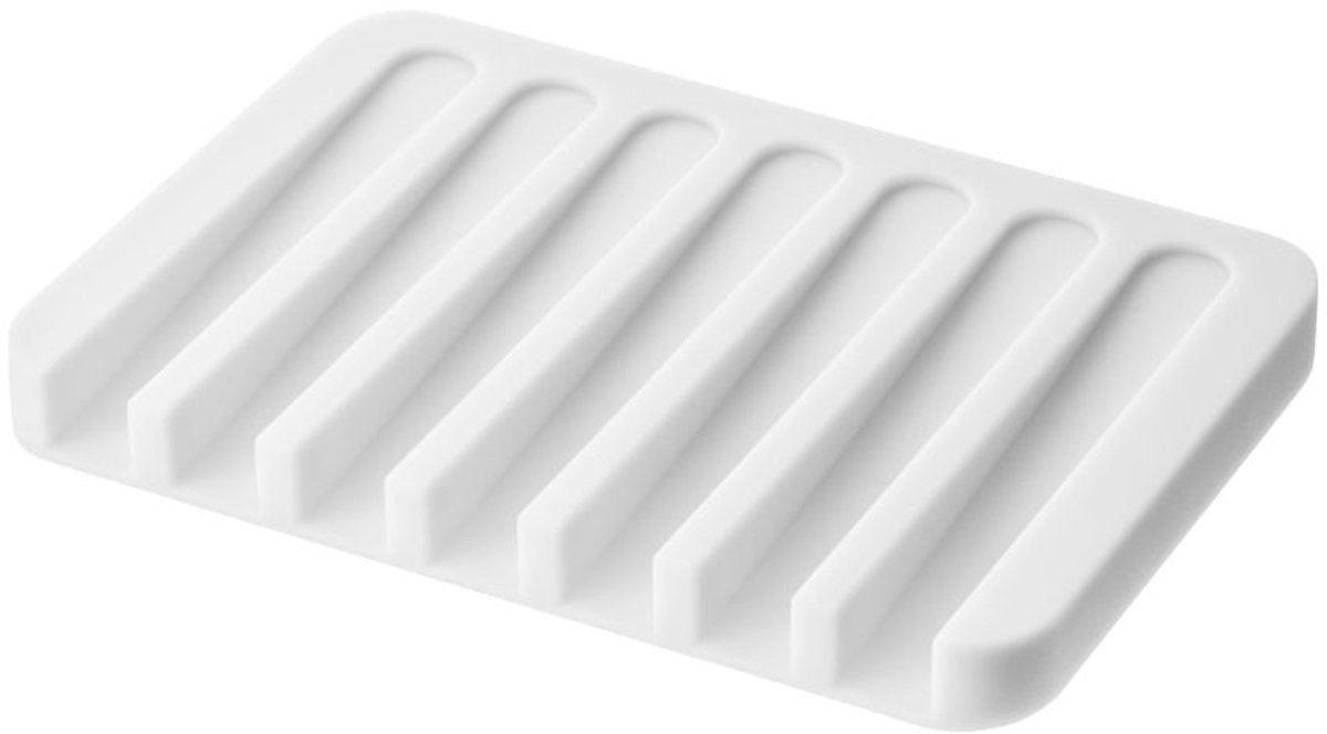 Yamazaki flow soap dish silicone - white