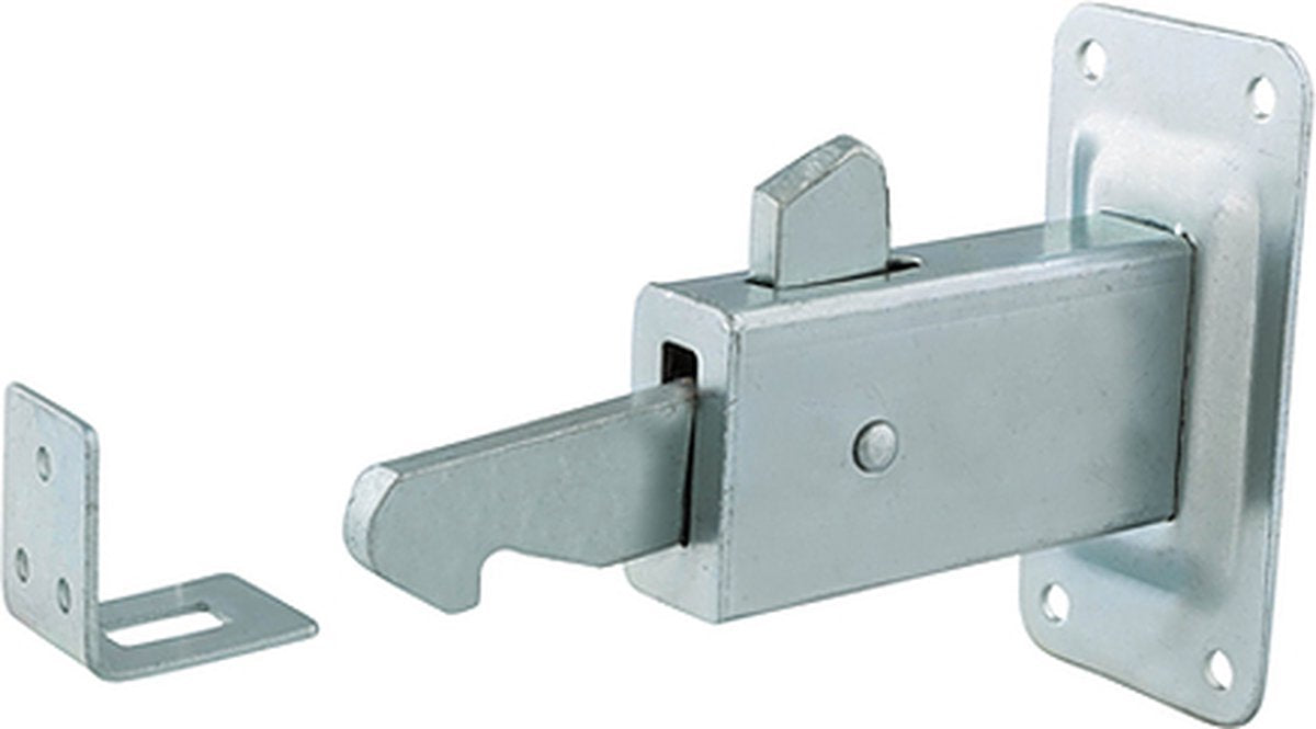 Markenloser Sans-Marque-Türhalter mit Wandplatte, verzinkt, 120 x 67 x 7 mm