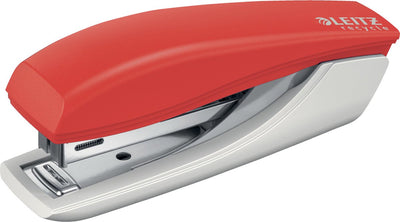 Leitz nexxt recycle Mini-Heftgerät – Heften von bis zu 10 Blatt – 81 % recycelter Post-Consumer-Kunststoff – Rot