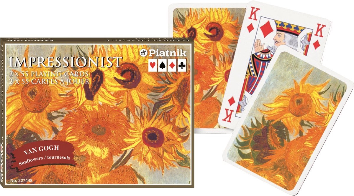 Piatnik Vincent Van Gogh Sonnenblumen-Spielkarten – Doppeldeck