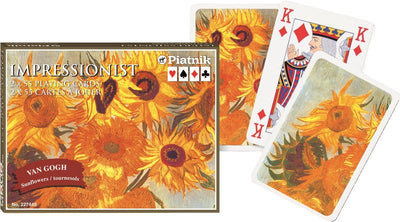 Piatnik Vincent Van Gogh Sonnenblumen-Spielkarten – Doppeldeck