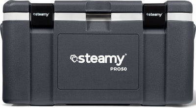 Steamy pro 50 – große Kühlbox – extra gut isoliert – 50 Liter – Grau