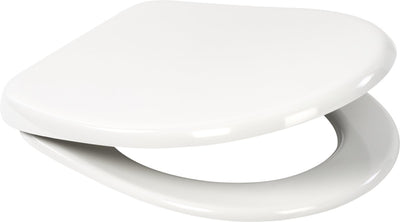 Plieger Uni WC-Sitz – WC-Sitz in Universalform – Thermoplast – weiß – mit Deckel – Absenkautomatik – Schnellverschluss – Edelstahlbefestigung