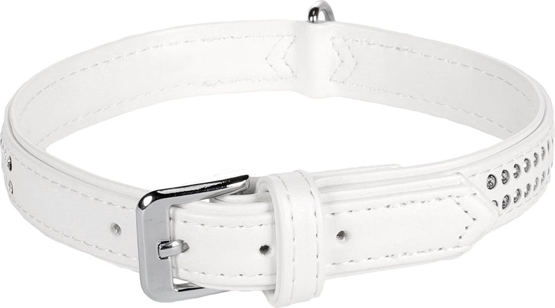 Flamingo Monte Carlo gefüttert - Halsband Hunde - Halsband Monte Carlo weiß XL 41-44cm 22mm - 1Stk - 126221 - 1Stk