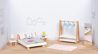 Goki Holzpuppenmöbel Schlafzimmer, 18dlg.