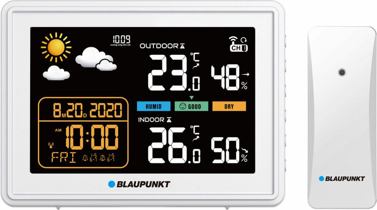 Blaupunkt - Wetterstation mit Hygrometer-Luftdruckvorhersage - Weiß