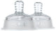 Mepal Mio Flaschensauger-Set 2-teilig schnell – Anti-Kolik – Spiraldesign verhindert Verstopfen – medizinisches Silikon – transparent