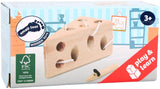 Kleiner Fußkäse- und Maus -Holzstraßenspiel - afbeelding 1