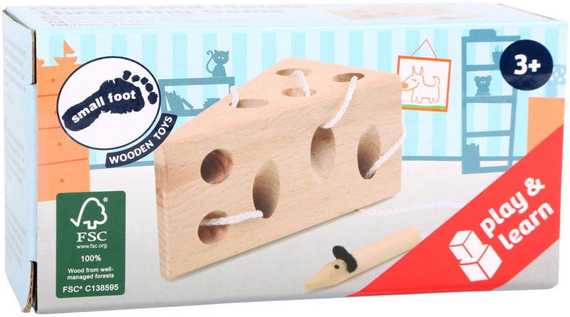 Kleiner Fußkäse- und Maus -Holzstraßenspiel