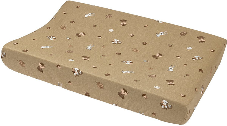 Meyco Wickelauflagenbezug für Baby-Waldtiere – Sand – 50 x 70 cm