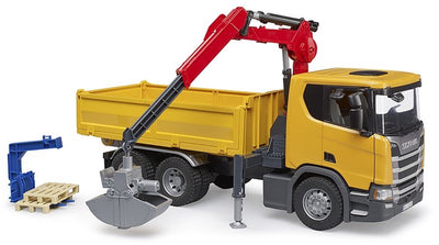 Bruder Scania Super 560R Bau-LKW mit Krähe