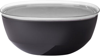 Mepal Servierschüssel mit Deckel Silueta – 5000 ml – Salatschüssel – Nordic Black