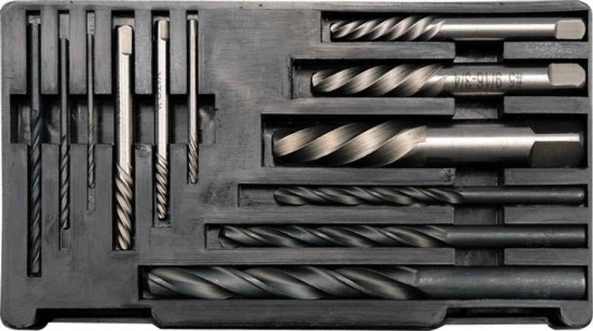 Yato-Schraubendreher für gebrochene Schrauben und HSS-Bohrer für Metall YT-0591 12-tlg.