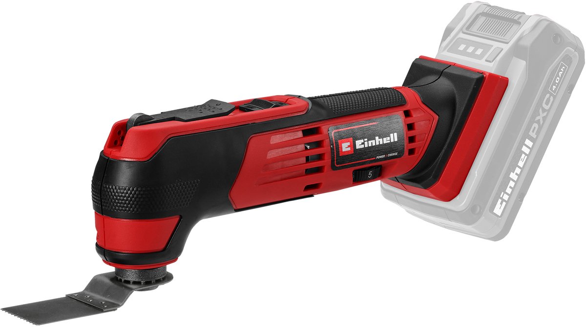Einhell Akku-Multitool TE-MG 18 1 Li Solo - Power X-Change - 18 V Li-Ion - inkl. 9x Schleifpapier und 3 verschiedene Sägeblätter - exkl. Akku und Ladegerät