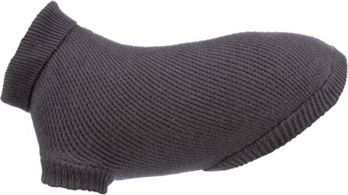 Trixie Hundepullover - Anthrazit Slim-Fit 70cm - Baumwolle, Wolle, Polyamid, mit Kragen