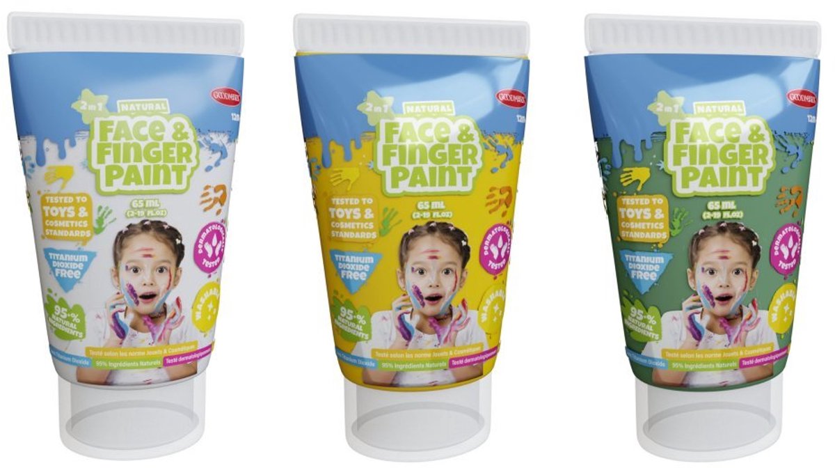 Boti natürlicher Gesichtsfingerfarbe - Multi -Farben, 5x65ml
