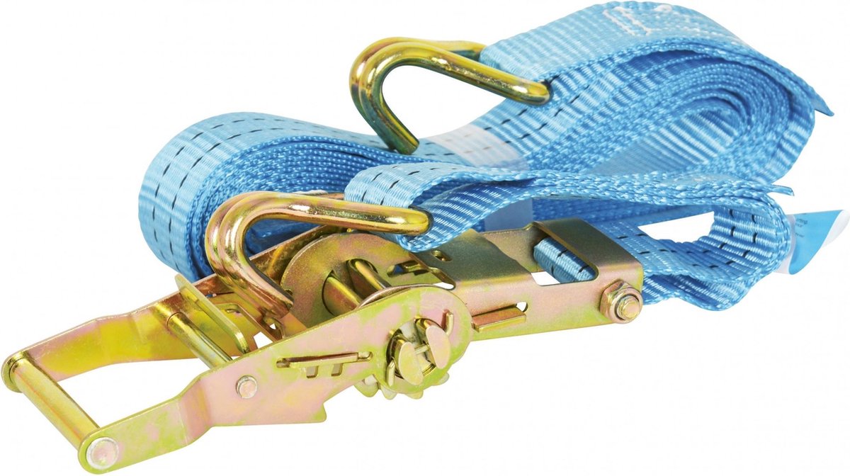 Carpoint Ratschenspanngurt mit Haken 38 mm 5 Meter 1000 kg blau