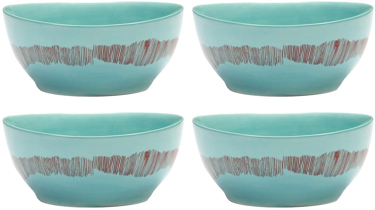 Serax - Ottolenghi Festmahl - Schüssel S - Azurblau Rot - 16 ø - 4 Stück