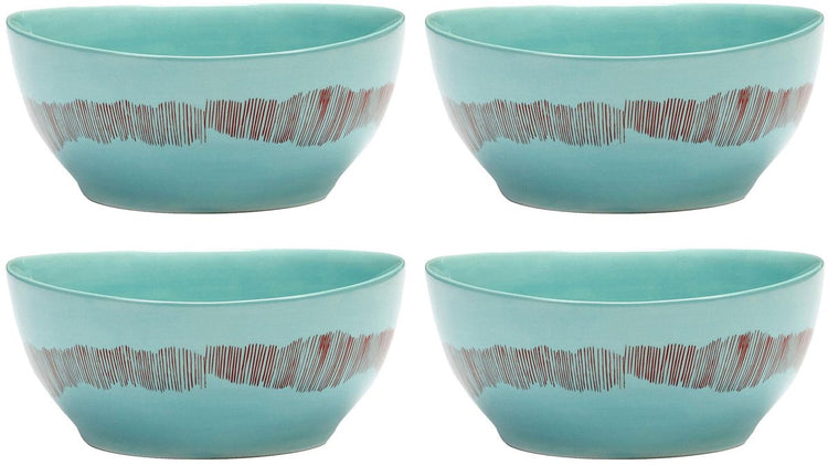Serax - Ottolenghi Festmahl - Schüssel S - Azurblau Rot - 16 ø - 4 Stück