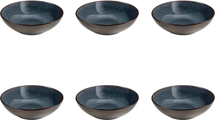 Medard de noblat - Feeling Indigo - Salat- und Nudelteller 18 cm - 6 Stück - Steingut
