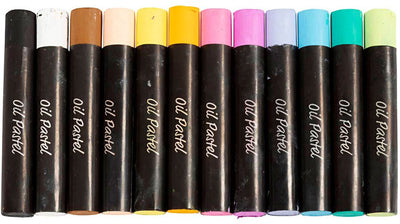 Creativ Company Ölpastelle, L: 7 cm, Stärke 11 mm, Pastellfarben, 12 Stück 1 Box