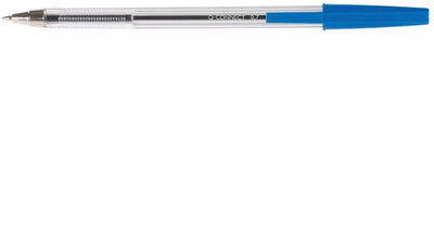 Q-Connect Kugelschreiber, mit Kappe, 0,7 mm, mittlere Spitze, blau, 20er Box