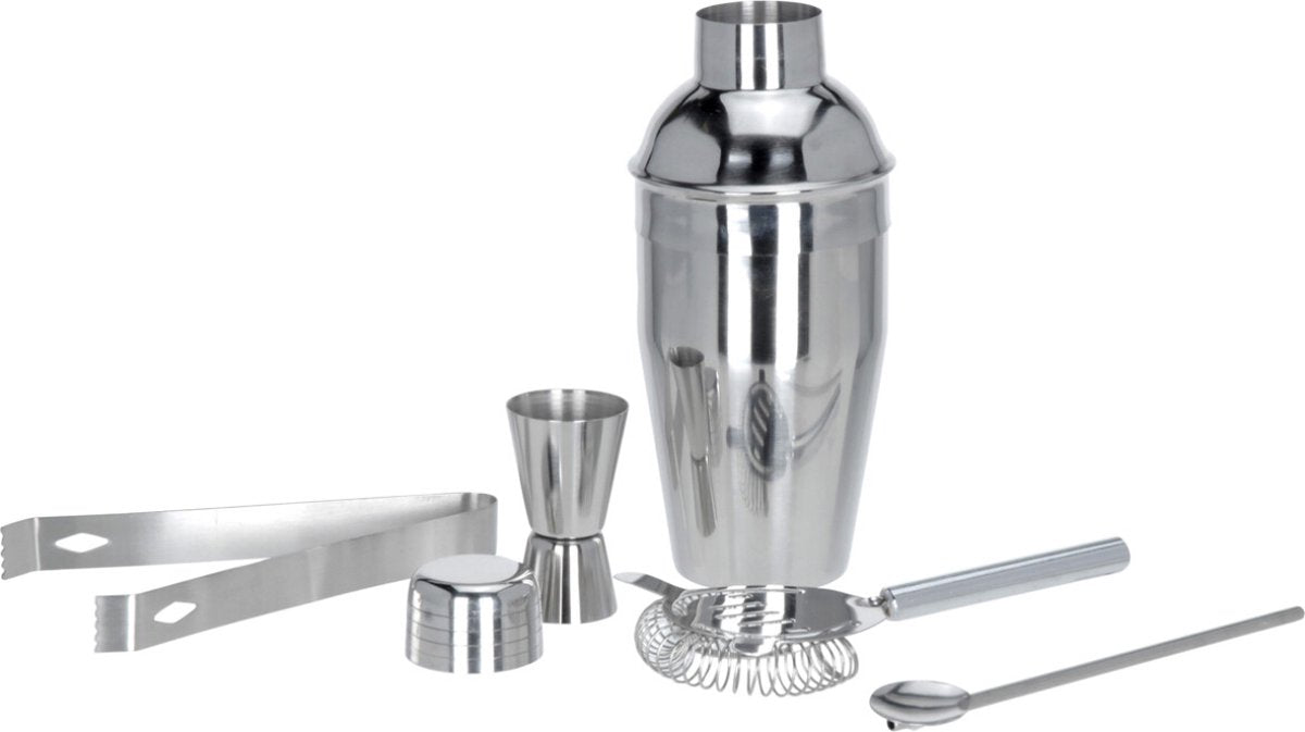 Excellent Houseware Cocktailshaker-Set aus 5-teiligem Edelstahl