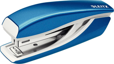 Leitz Wow Metall-Minihefter – 10 Blatt Kapazität – inklusive Heftklammern – für Büro- und Heimarbeiten – ideal für das Heimbüro – Blau
