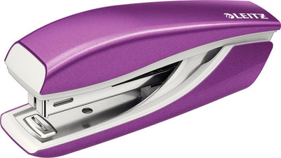 Leitz Wow Mini-Heftgerät aus Metall – 10 Blatt Kapazität – inklusive Heftklammern – für Büro- und Heimarbeiten – ideal für das Heimbüro – Lila