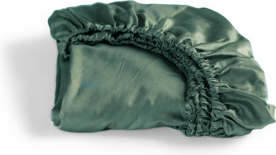 Cinderella - Sonntage - Spannbettlaken - 1 Person - 100 % Baumwollsatin - 90x210 cm - bis 25 cm - grün