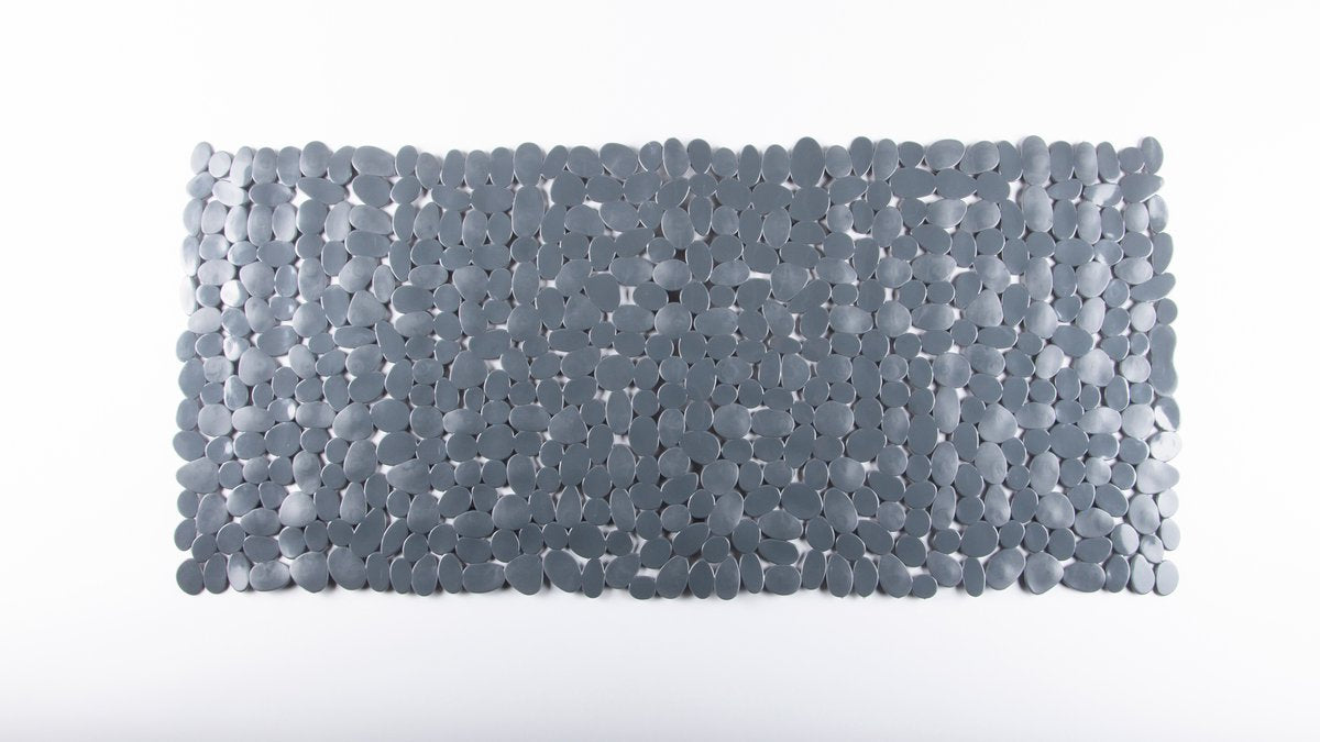 Eisl Badematte – Antirutschmatte – 880 x 400 mm – Steinmotiv – Anthrazitgrau
