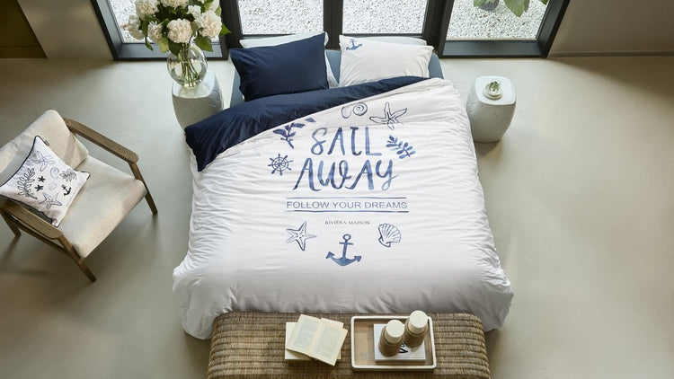 Riviera Maison Riviera Maison Sail Away Bettbezug – Doppelbett – 200 x 200 220 cm – Blau
