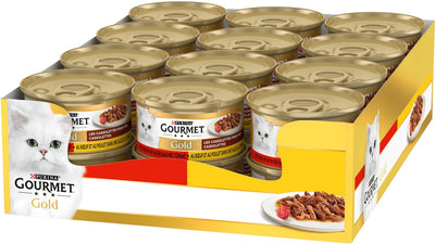 Gourmet Gold Cassolettes Duett Van Vlees in Saus mit Tomaten