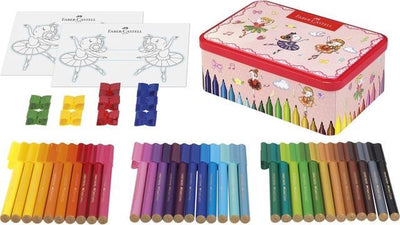 Faber-Castell Filzstifte – Verbinder – Geschenkset – 33 Stück in Ballerina-Dose – FC-155534