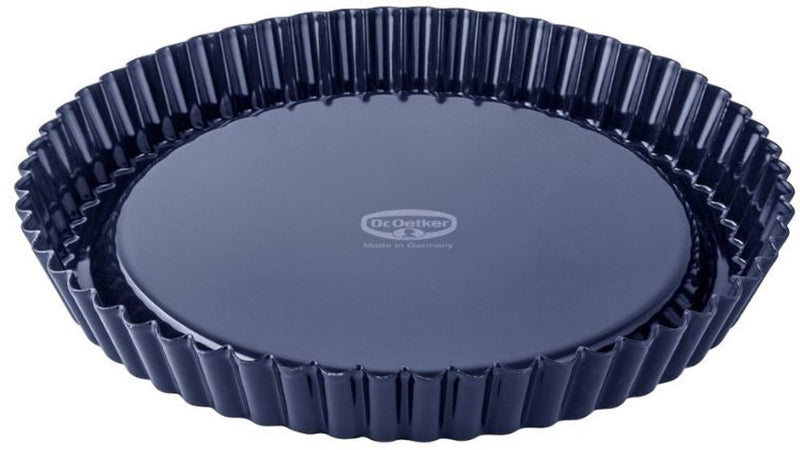 Dr. Oetker - Quiche-Kuchenform 'Back-Liebe-Emaille' - 24 cm - säure- und kratzfest