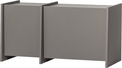 Woood Brock TV-Schrank 102 cm – Eschenfurnier – warmes Grau – 53 x 102 x 44