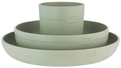 Difrax Lovi Esszimmerset mit Tasse – grün – frei von Melamin und BPA