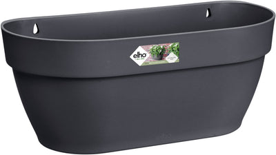Elho Vibia Campana Wandkorb 35 – Wandblumentopf für den Außenbereich – 100 % recycelter Kunststoff – ø 35,0 x H 14,8 cm – Anthrazit