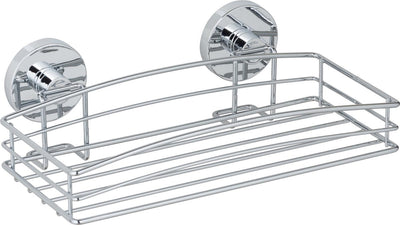 Wenko Vacuum-Loc Duschregal Chrom 26x15cm - Duschkorb - Montage ohne Bohren