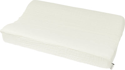 Meyco Baby Uni Wickelauflagenbezug – vorgewaschen, hydrophil – gebrochenes Weiß – 50 x 70 cm
