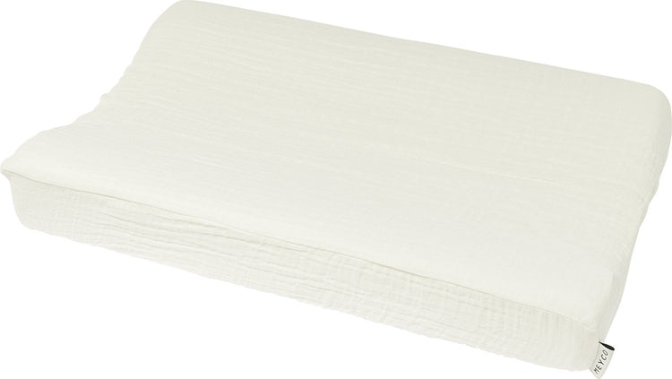 Meyco Baby Uni Wickelauflagenbezug – vorgewaschen, hydrophil – gebrochenes Weiß – 50 x 70 cm