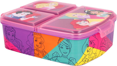 Disney Prinzessinnen Lunchbox 3 Fächer -18x13 cm - Brotbox - Lunchbox