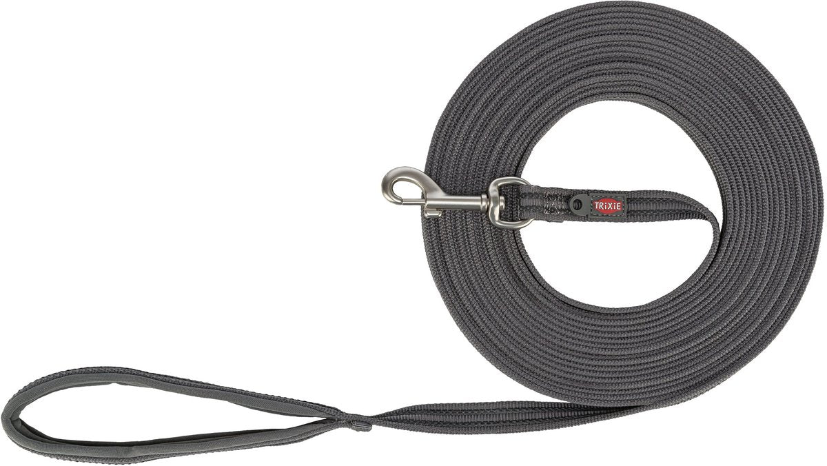 Trixie Fusion Schleppleine gummierter Graphit 5 m