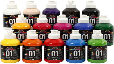 Creativ Firma Acrylfarbe glänzend Farbe halbtransparent, 15x500ml