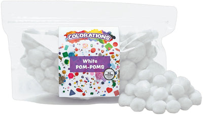 Farbpoms Poms White, 100..